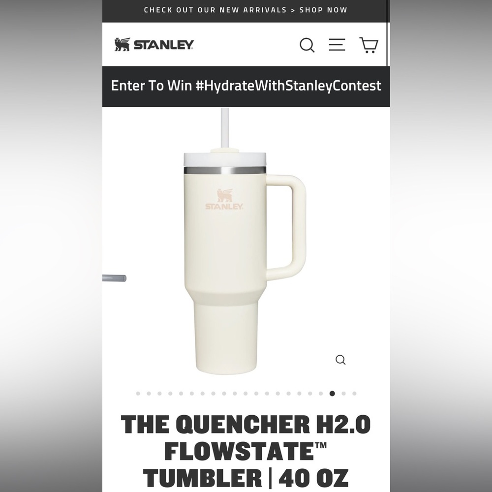 Cream 40 ounce Stanley cup